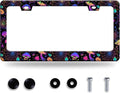 Hippie Mushroom License Plate Frame Mushrooms License Plate Stainless Steel by GORSNKYE