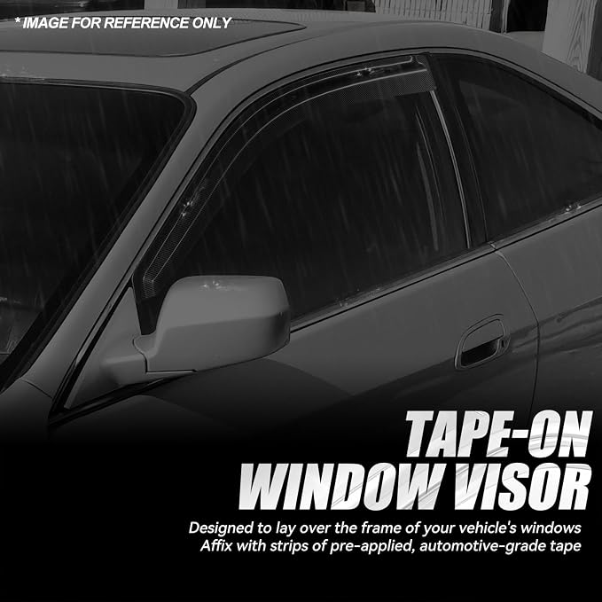 Auto Dynasty 2Pcs Carbon Fiber Pattern Window Visors Compatible - Image 3