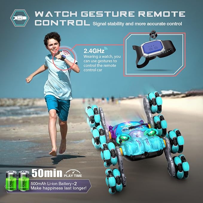 8WD Gesture Sensing RC Stunt Car, Boys Toys - Image 4