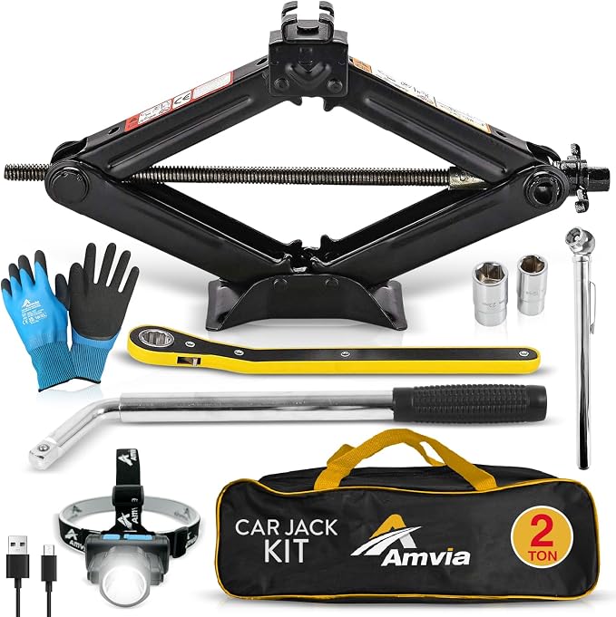 Car Jack Kit | Scissor Jack for Car 2 Ton by Unknown