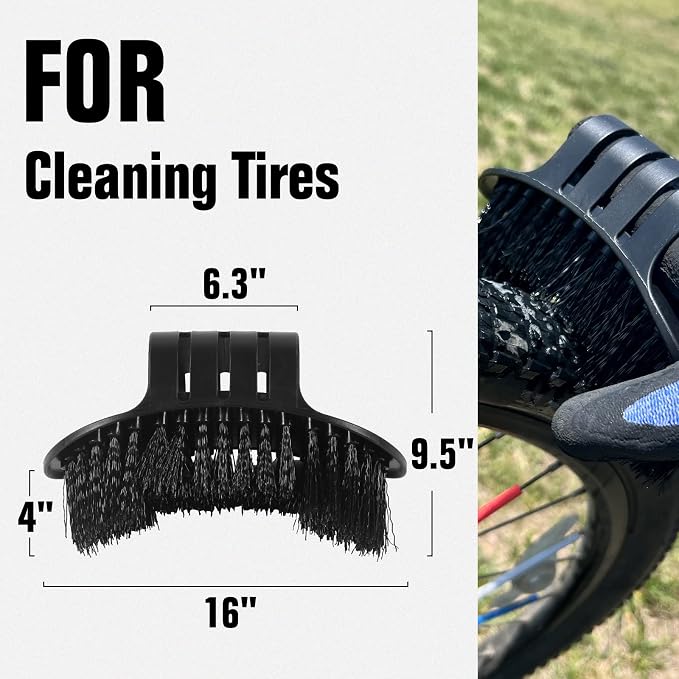 BWSHLF Bike Cleaning Kit with 1 Storage Bag, 5 Brushes - Image 3