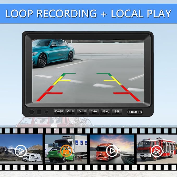 Backup Camera System with 9'' Quad Split 1080P Monitor - Image 5