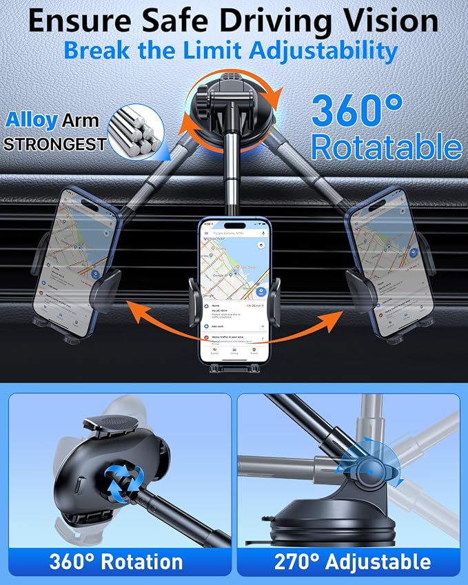 HTU 【Military-Grade Suction】 2025 Cell Phone Holder - Image 4