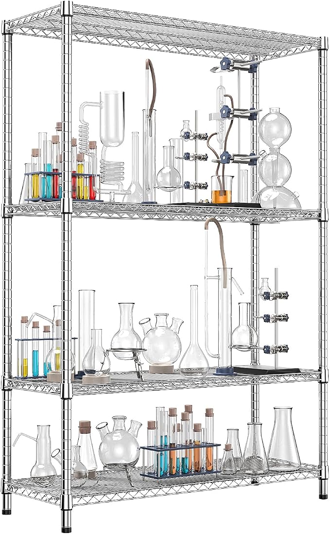 IZEUK 2640 LBS Garage Shelving Wide Storage Shelves 4 Tier Metal Shelves Heavy - Image 9