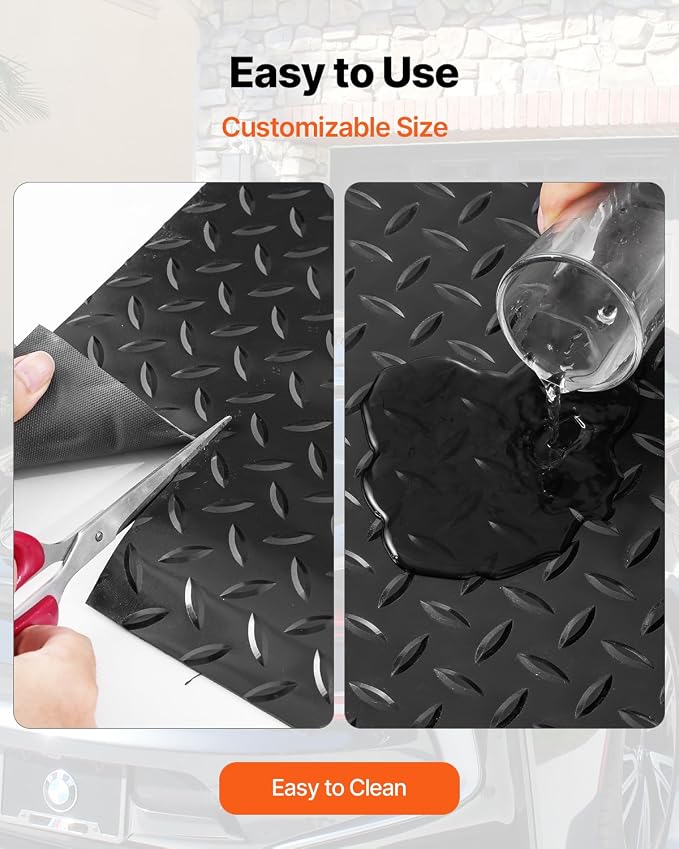 VEVOR Diamond-Plate Flooring Roll, SBR Rubber Mat, Gym & Garage Industry - Image 5
