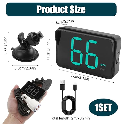 GPS Digital Speedometer for Car MPH, Universal HUD Speed Meter - Image 4