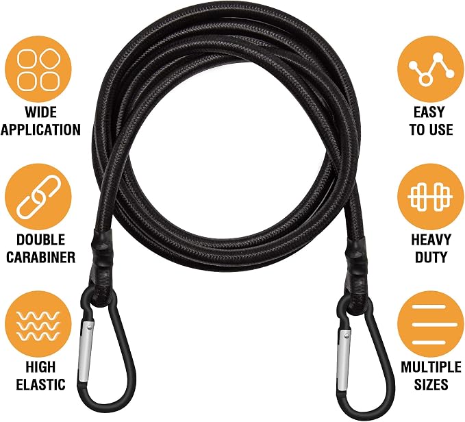 6 Piece Bungee Cords with Hooks - Image 2