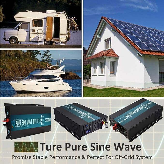 WZRELB 5000W High Efficiency Solar Power Inverter Off Grid 12V DC Voltage - Image 7