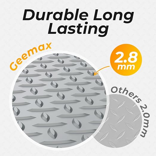 7.8 x 22 FT Garage Floor Mat, 2.8mm Thickness Diamond Plate Vinyl Garage - Image 2
