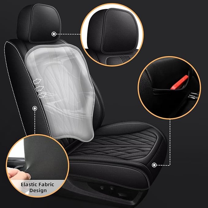 AOMSAZTO Ford Ranger Seat Covers: Front Seat Covers Custom Fit 2019 2020 2021 - Image 3