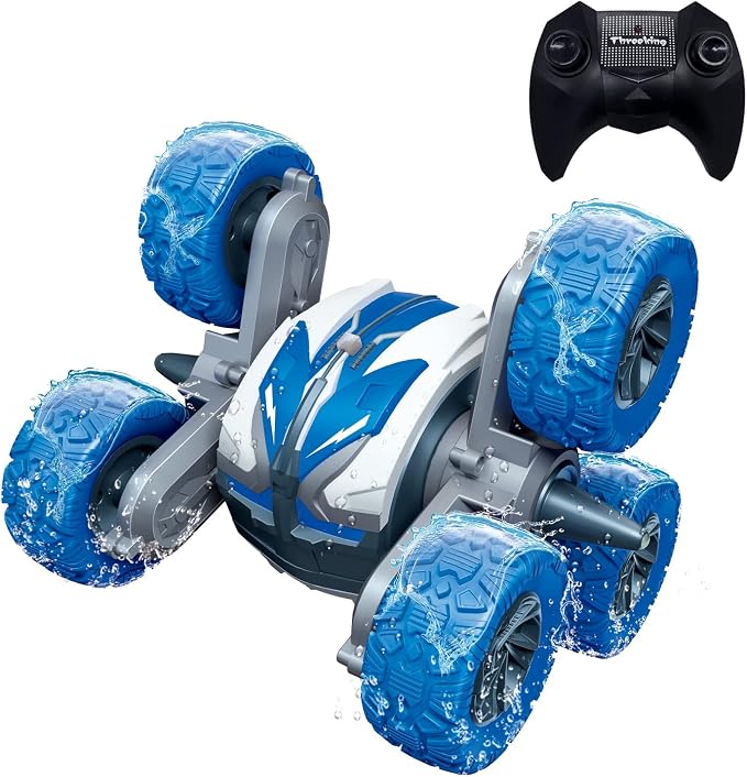 Threeking Waterproof RC Stunt Car Remote Control Cars Double-Sided Driving 360 by Threeking
