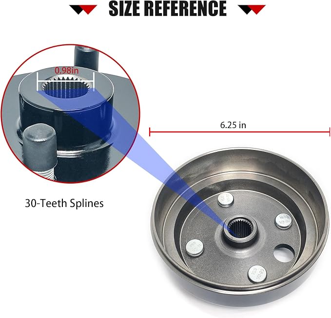 LOSTAR Golf Cart Brake Drum Hub Assembly - Image 3