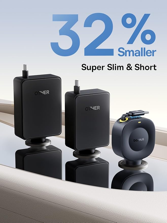 Baseus Ultra-Mini Retractable Car Charger USB C, 60W Fast Charging Car Charger - Image 5
