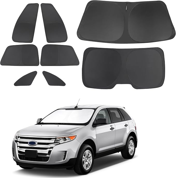TINGLU Window Shades for Ford Edge 2007-2014 Accessories Car Side Full Windows by TINGLU