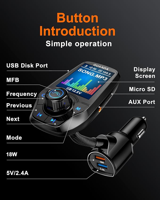 Upgraded Bluetooth FM Transmitter - Image 8