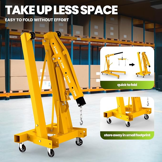 2-Ton Engine Hoist Cherry Picker - Image 4