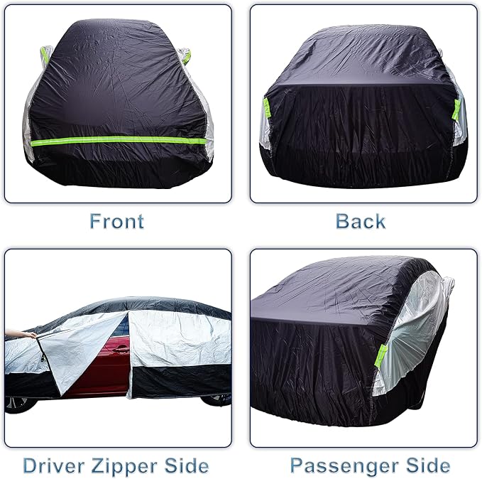 Universal Sedan Car Cover Fit for Toyota Corolla, Honda Civic, Nissan Sentra - Image 5