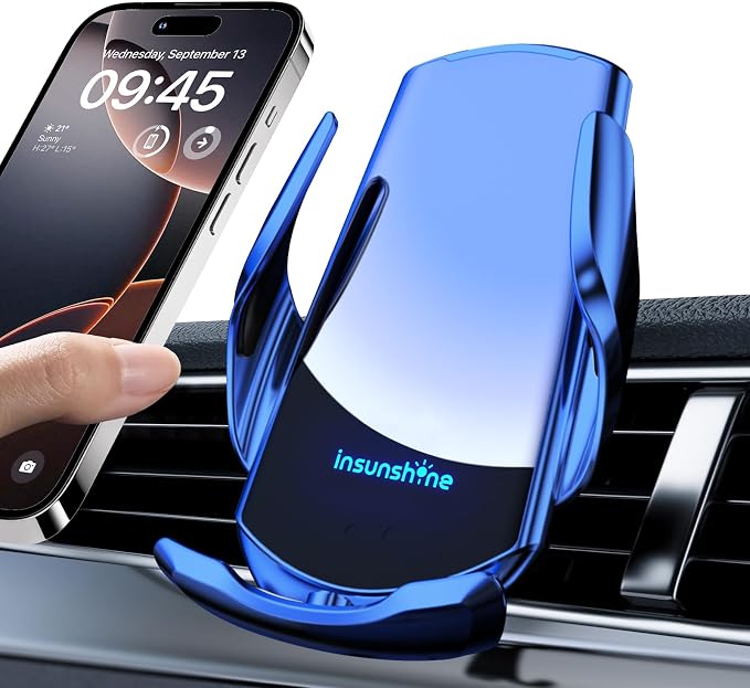 Wireless Car Charger, MAX 15W Fast Charging Auto Clamping, Sensing Phone Holder by Unknown