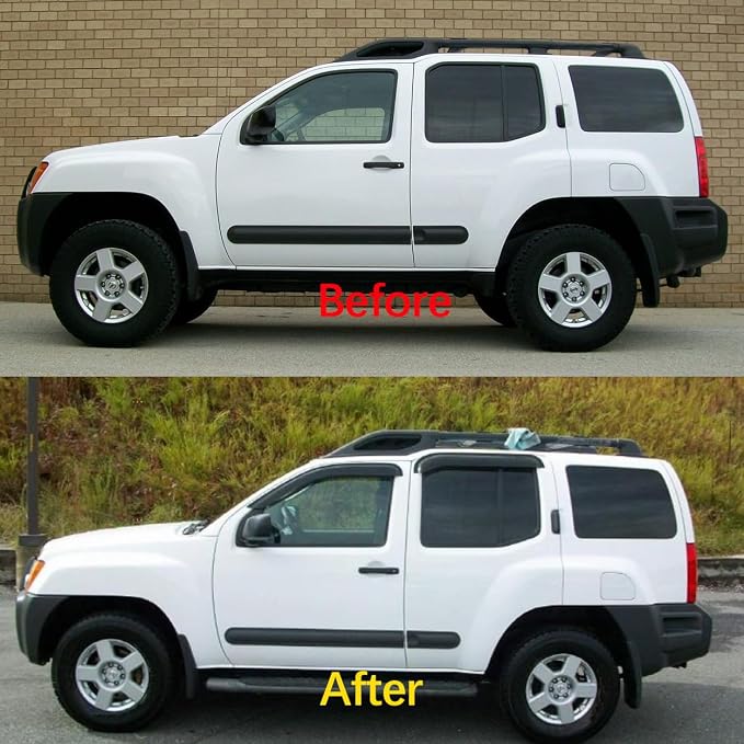 4pcs Out-Channel Tape On Side Wind Vent Deflector, Dark Smoke Sun Rain Guard - Image 2