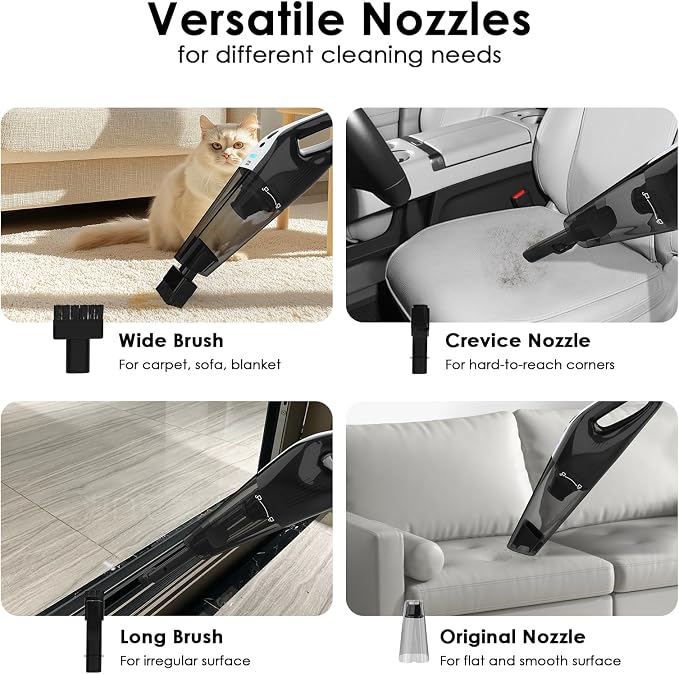 Car Vacuum Portable Cordless, 10000Pa Vacuum Cleaner, 120W Brushless Motor - Image 7