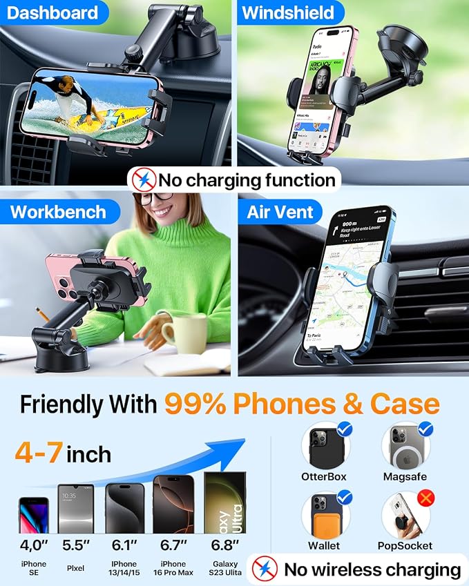 2025 Ultimate Car Phone Holder【80+LBS Strongest Suction & Military-Grade】 - Image 6