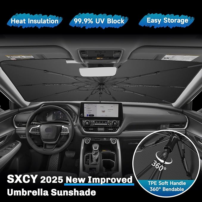SXCY for 2024 2025 Toyota Grand Highlander Windshield Umbrella Sunshade 2025 - Image 4