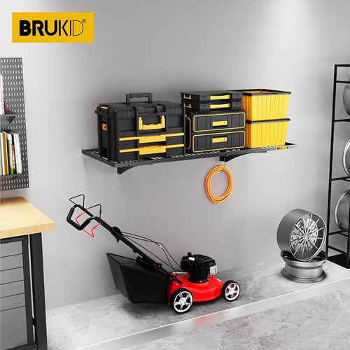 1.64x4ft Adjustable Rail Wall Garage Storage Shelf, - Image 2
