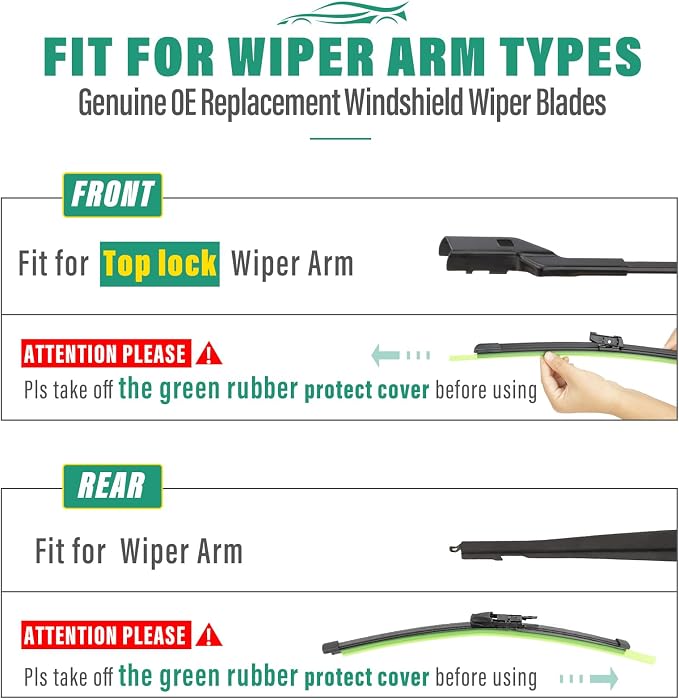24" 20" 15" Windshield Wiper Blades Replacement - Image 7