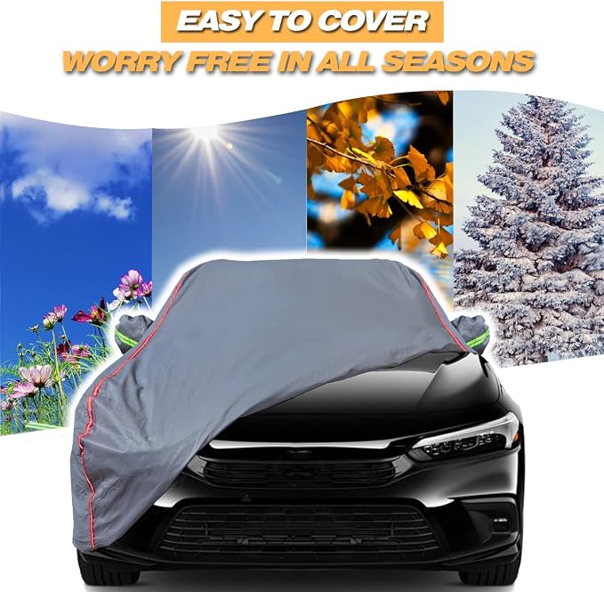 AUQDD 6-Layers PEVA New Material Truck Full Padded Car Cover Waterproof All - Image 7