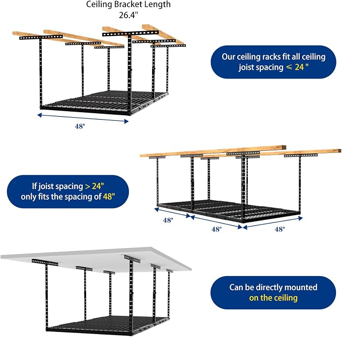 4x8 Overhead Garage Storage Rack - Image 6