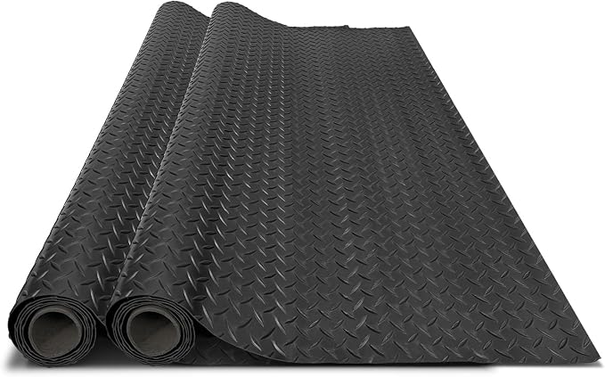 4x6 FT Garage Floor Mat, 2 Rolls 2.8mm Thickened Flooring Roll 48 sqft Diamond by GrandroadAuto