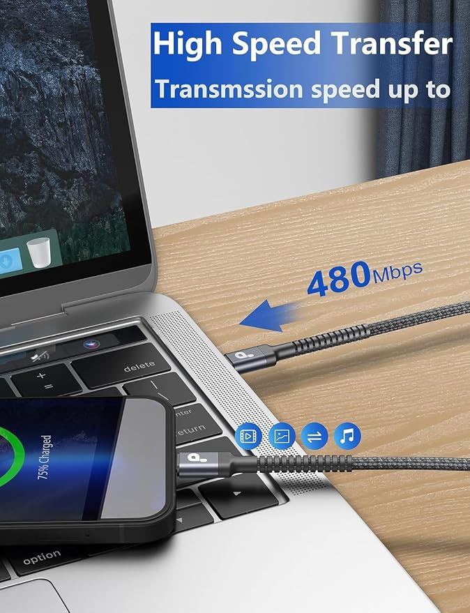 Extra Long USB C to USB C Cable 15FT, 100W USB C Cable Fast Charging, Upgraded - Image 4