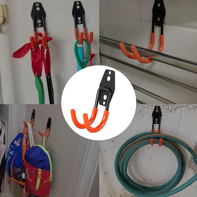 Heavy-Duty Garage Hooks -2 Pack Type U- Anti-Slip Coated Wall-Mounted Hooks - Image 7
