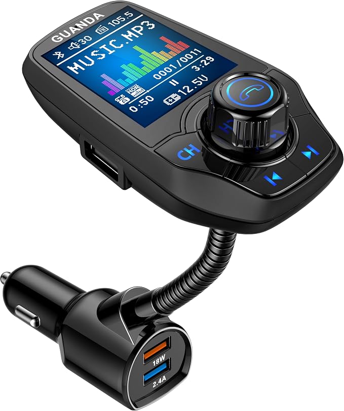 Upgraded Bluetooth FM Transmitter by GUANDATECHNOLOGIESCOLTD