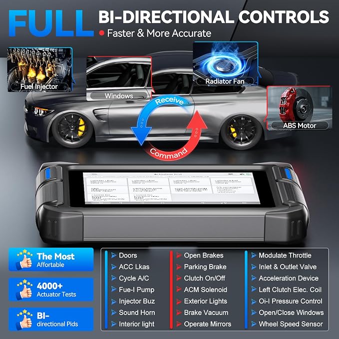 VDIAGTOOL Bidirectional Scan Tool VD70 Lite, OBD2 Scanner Diagnostic Tool - Image 3