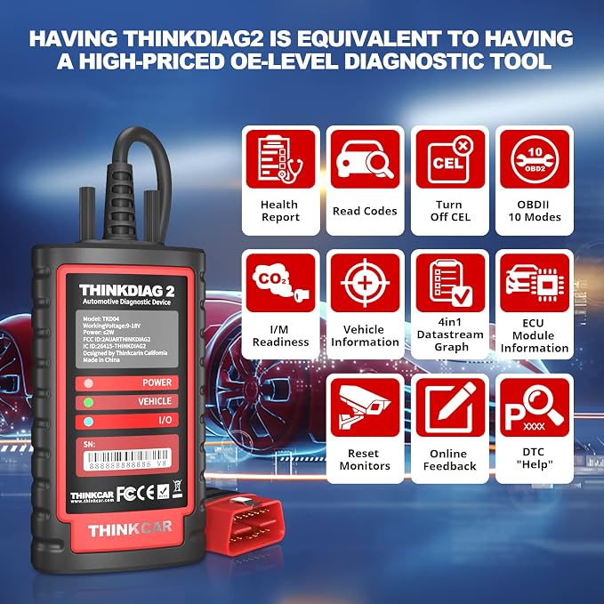 Thinkdiag2 All System Bidirectional Control OBD2 Diagnostic Scanner - Image 7
