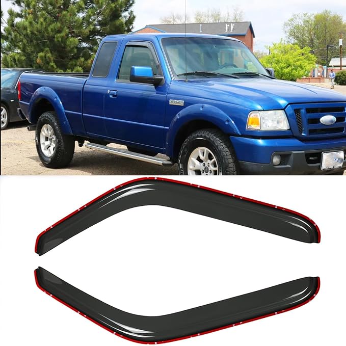 2pcs Original Shatterproof Rainproof in Channel Style Sun Rain Guard Durable by Deebior