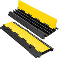 3 Channel 2 Pack Cable Protector Ramp Traffic Wire and Hose Ramp Cord Cover by GINDAOLULU