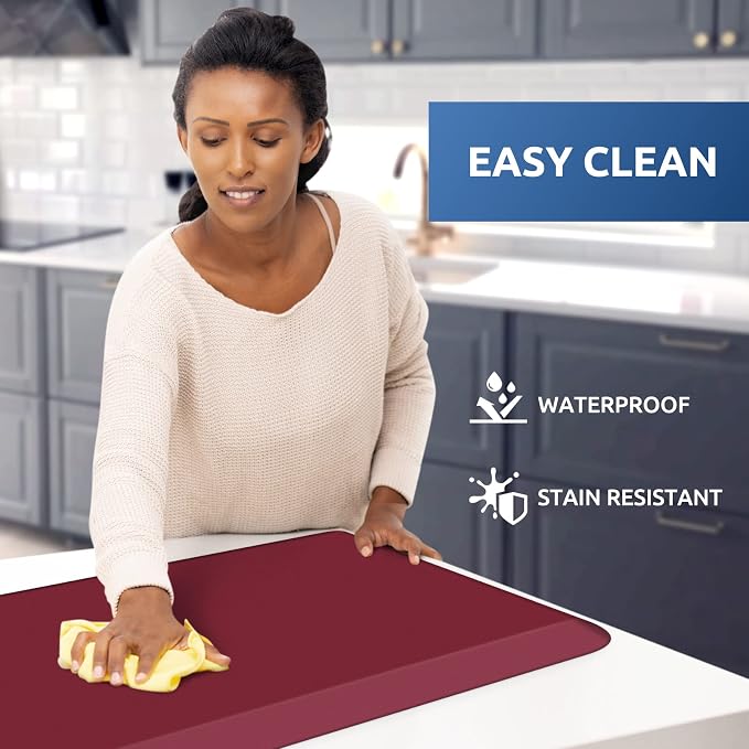 KitchenClouds Kitchen Mat Cushioned Anti Fatigue Kitchen Rug 0.8inch Waterproof - Image 3