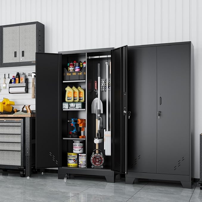 61" H Metal Storage Cabinet, Utility Cabinets - Image 8