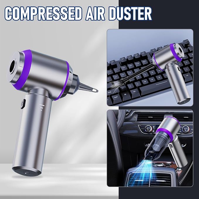 Car Vacuum Portable Cordless 20000PA High Power Mini Vacuum Cleaner 4-in-1 - Image 3