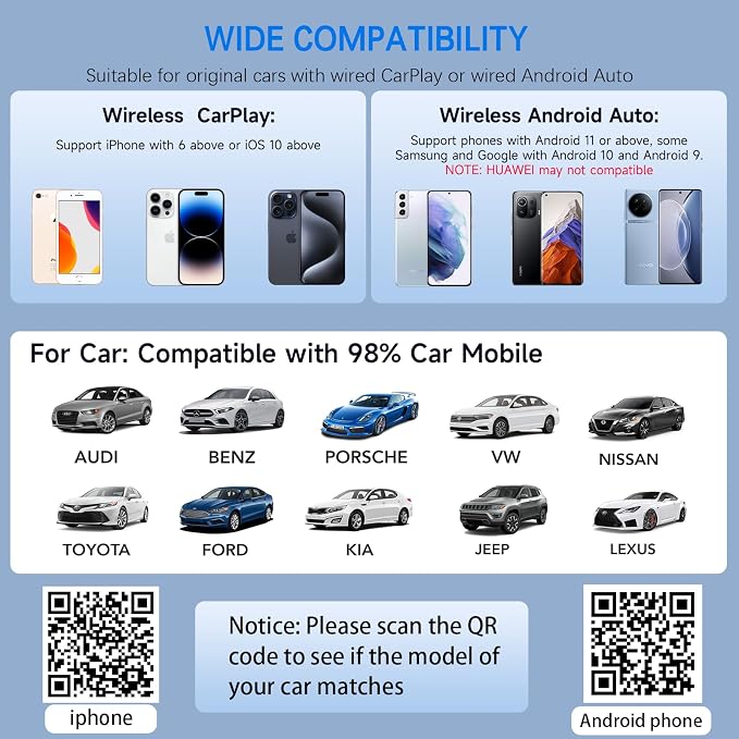 Mini Wireless Carplay Adapter, Convert Wired to Wireless Car Play & Android - Image 6