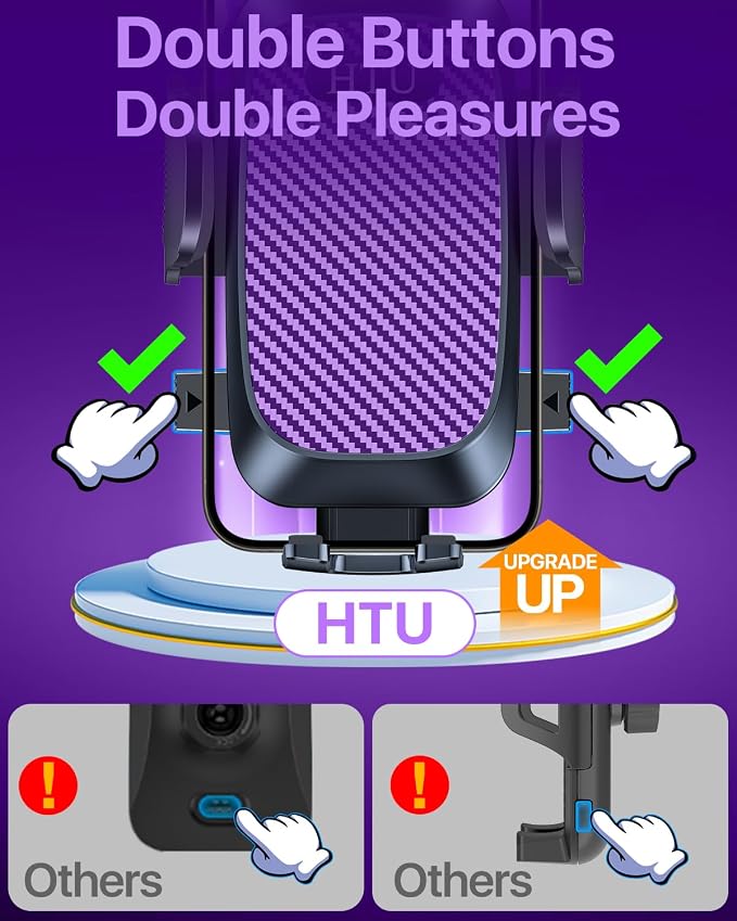 HTU 2025 Best Car Phone Holder 【Ultimate 5-in-1 & Upgraded 100+LBS Strongest - Image 7