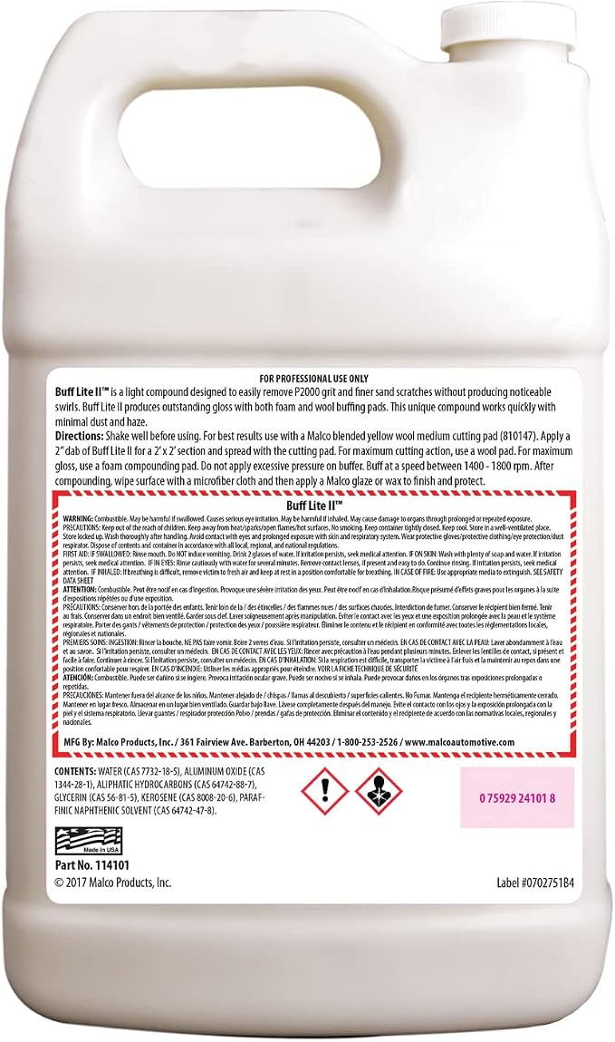 Malco Buff Lite II Finishing Crème – One-Step Professional Cutting, Polishing - Image 2