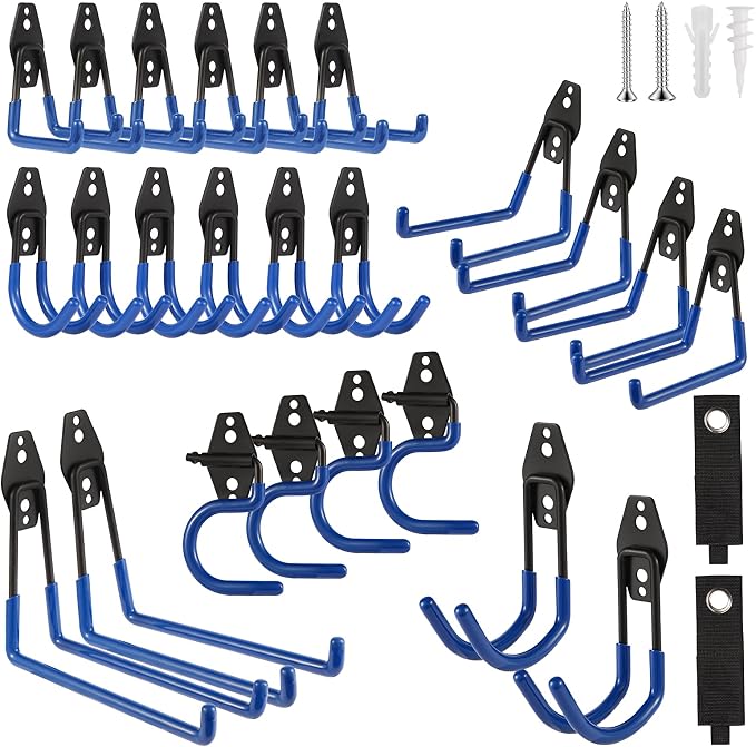 Garage Hook Heavy Duty Wall Storage Hangers, 26 Pack Garage Storage Hooks Steel by Unknown