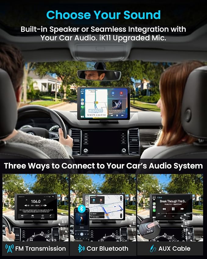 11" Extra Large Wireless Apple CarPlay Screen - Image 4