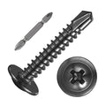 Wensilon #10×1” for Sheet Metal Self-Tapping Screws 410 Black Stainless Steel by Wensilon