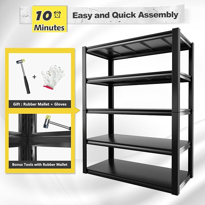 REIBII Garage Shelving Heavy Duty Garage Storage Shelves, Extra Large - Image 8