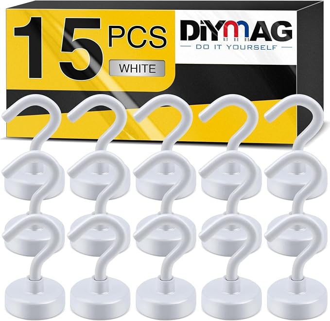 DIYMAG Magnetic Hooks, 30Lbs Strong Heavy Duty Cruise Magnet S-Hook by DIYMAG