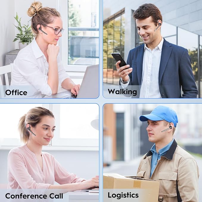 New bee Bluetooth Headset, 72H Talktime Wireless Bluetooth Earpiece - Image 7
